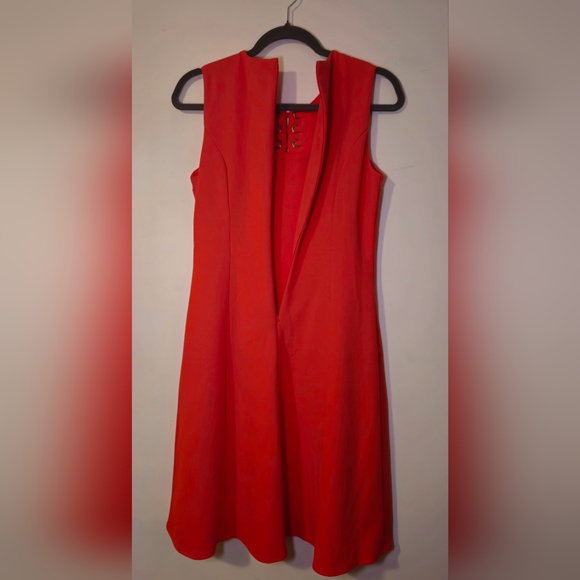 Sleeveless dress size 6 -  Red Orange - Ivanka Trump - Picture 2 of 3